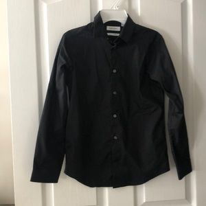 Boys black Calvin Klein dress shirt